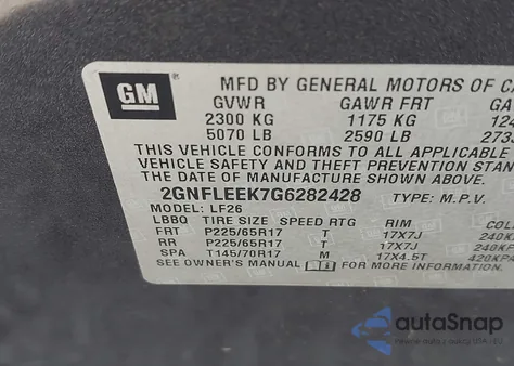 2016 Chevrolet Equinox Ls из США, поврежденный, VIN 2GNFLEEK7G6282428